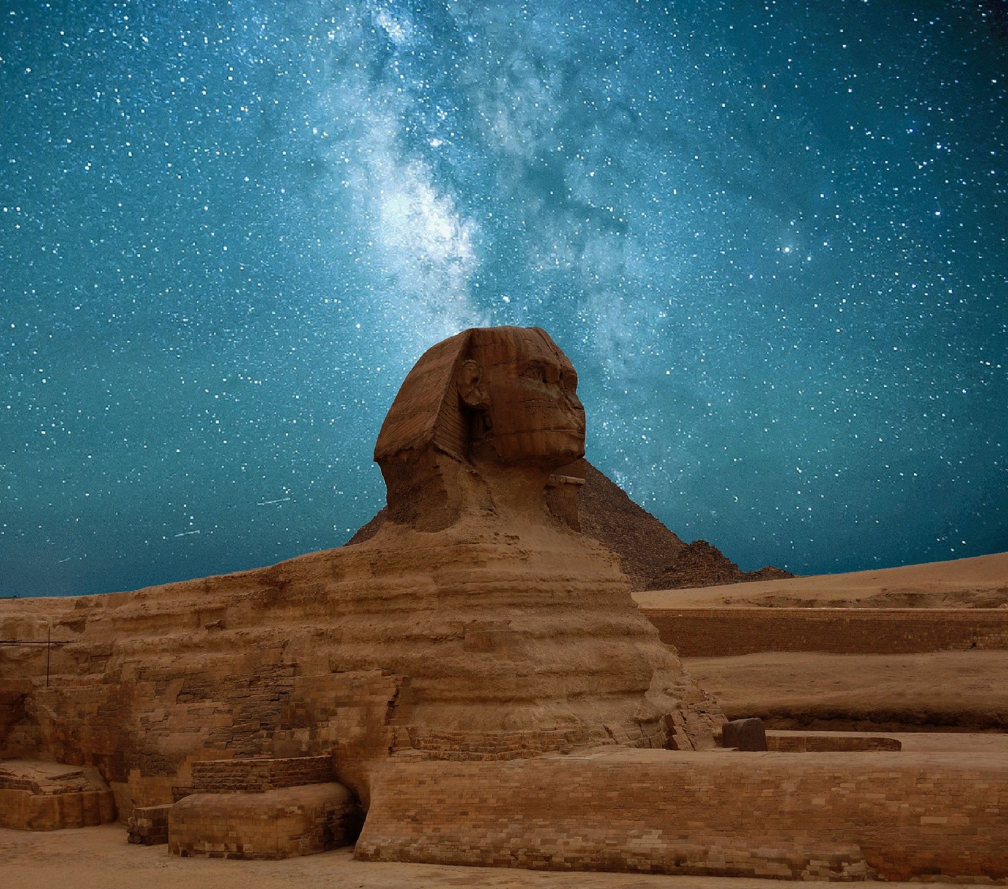 Warm desert landscape in Egypt