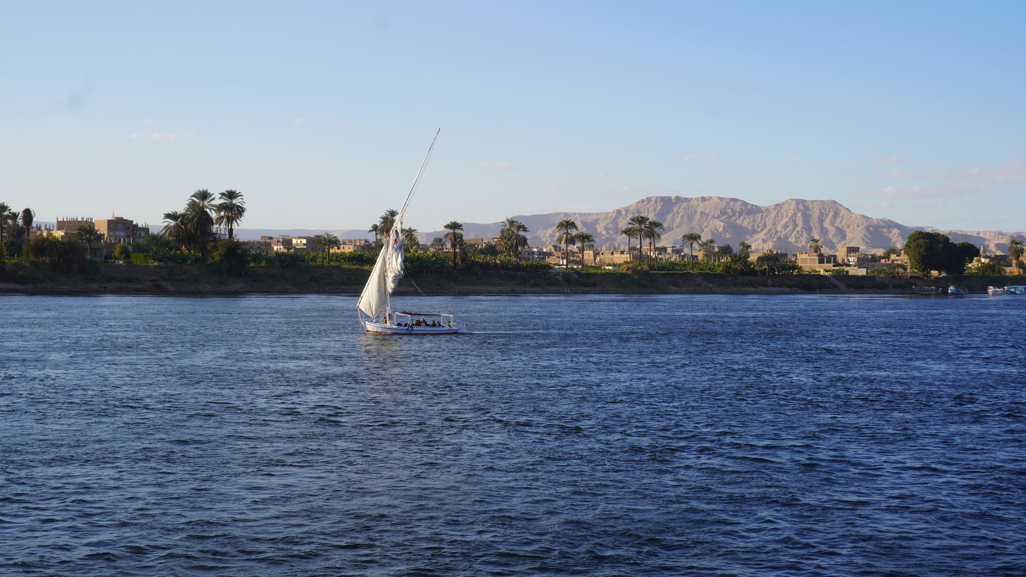 Quiet sailboat on the Nile